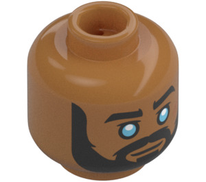 LEGO Ezra Bridger med Mørk rød Robe Minifigur Hode (Forsenket solid knott) (3274)