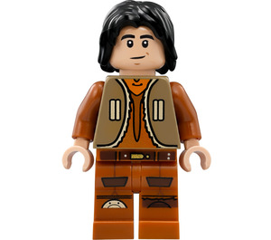 LEGO Ezra Bridger with Dark Tan Vest and Hair Minifigure