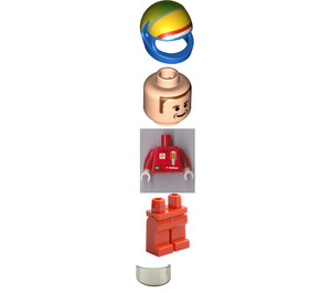 LEGO F. Massa met Blauw Helm en Stickers minifiguur
