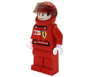 LEGO F1 Ferrari M. Schumacher med Hjälm och Kropp Klistermärken Minifigur