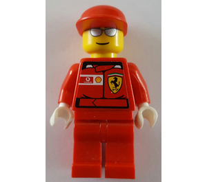 레고 F1 Ferrari Pit Crew ~와 함께 Stickered Ferrari 심벌 마크 몸통 미니피규어