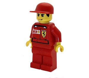 LEGO F1 Ferrari Record Guy med Kropp Klistermärken Minifigur