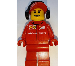 LEGO F14 T & Scuderia Ferrari Truck Crew Member jossa Open Smile Minihahmo