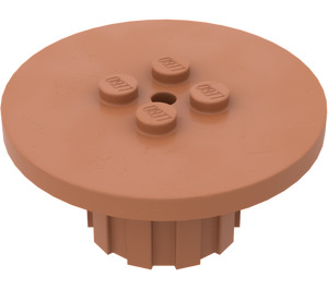 LEGO Fabuland Brown Round Table with studs in center (4223)