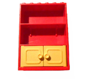 LEGO Fabuland Cupboard 2 x 6 x 7 with Yellow Doors