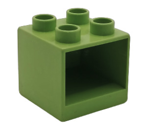 LEGO Fabuland Lime Duplo Drawer 2 x 2 x 28.8 (4890)