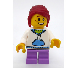 LEGO Fairground Mixer Girl met Hoodie minifiguur