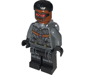 LEGO Falcon med Grå og Sort Dragt med Printed Ben Minifigur