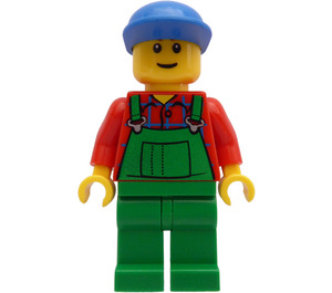 LEGO Maanviljelijä Vihreä Haalarit Minihahmo