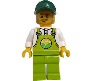 LEGO Farmer Horace met Lime Overalls minifiguur