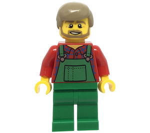 LEGO Landmand med Grøn Overalls Minifigur