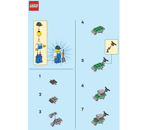 LEGO Farmer avec lawn mower 952404 Instructions