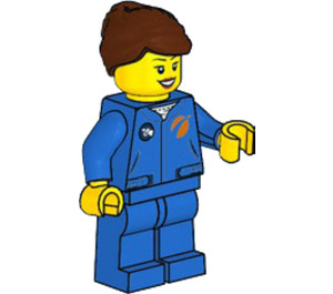 LEGO Kvinde Astronaut i Blå Flight Dragt Minifigur