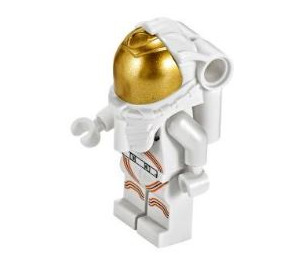 LEGO Female Astronaut in Wit Ruimte Suit met Gold Vizier minifiguur