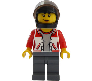 LEGO Vrouwelijk ATV Racer met Number 8 Minifiguur