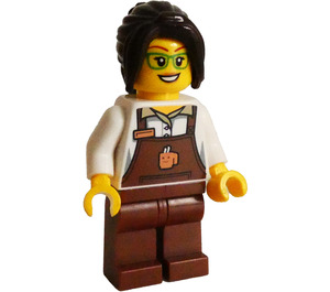 LEGO Жінка Barista з Зелений Окуляри Мініфігурка