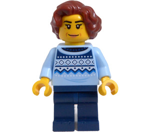 LEGO Female - Bright Light Blauw Jumper minifiguur