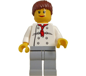 LEGO Female Chef with Ponytail Hair Minifigure
