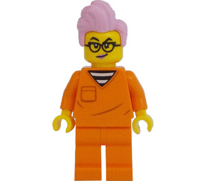 LEGO Female Crook with Pink Hair Minifigure