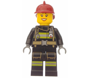 LEGO Female Firefighter avec Dark rouge Casque Figurine