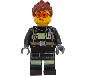 LEGO Female Firefighter with Glasses Minifigure