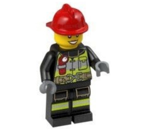 LEGO Female Firefighter with Red Helmet  Minifigure