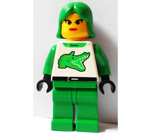 LEGO Female Grip 'n' Go Racer with Green Hair