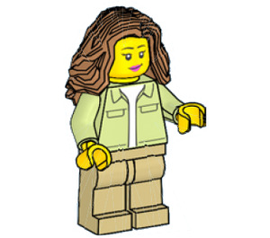 LEGO Female in Light Green Jacket Minifigure