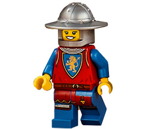 LEGO Nainen Ritari jossa Leveä Brimmed Kypärä Minihahmo