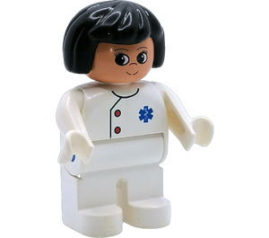 LEGO Female Medic with EMT Star Duplo Figure
