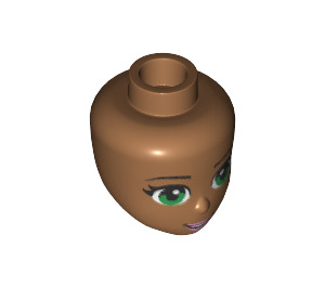 LEGO Female Minidoll Kopf mit Andrea Green Augen, Pale Pink Lips (11816 / 93184)
