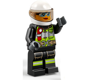 LEGO Female Motorfiets Firefighter minifiguur