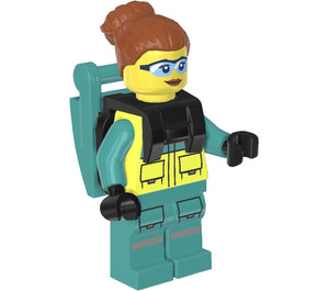 LEGO Female Paramedic with Dark Orange Hair Minifigure