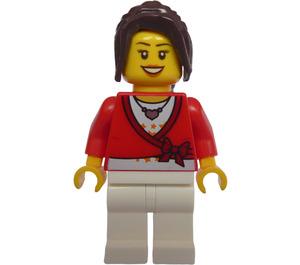 LEGO Femelle Passager avec Rouge Wrap Haut Minifigurine