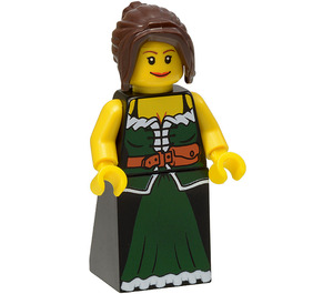 LEGO Female Peasant avec Dark Green Robe Figurine
