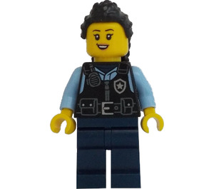 LEGO Female Polizei Officer mit Schwarz Haar Minifigur
