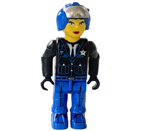 LEGO Kvinne Politibetjent med Blå Hjelm Minifigur