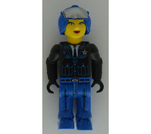 LEGO Female Police Officer with Blue Helmet Minifigure