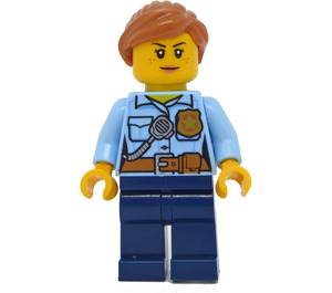 LEGO Female Polizei Officer mit Freckles und Pferdeschwanz Minifigur