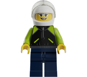 LEGO Kvinde Porsche Racing Chauffør Minifigur