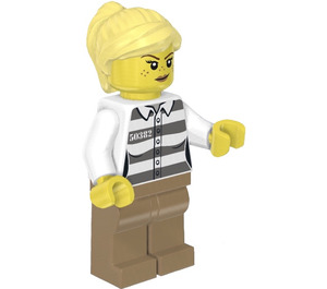 LEGO Mujer Prisionero con Coleta Minifigura