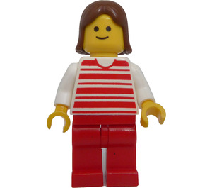 LEGO Female, Red and White Stripes Minifigure