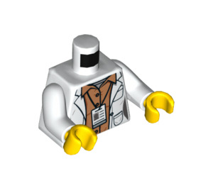 LEGO Kvinne Research Scientist med Hvit Overkropp Minifigur Overkropp (973 / 76382)