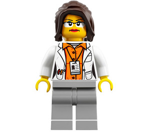 LEGO Female Research Scientist mit Weiß Torso Minifigur