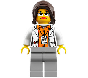 LEGO Weiblich Research Scientist mit Weiß Torso Minifigur