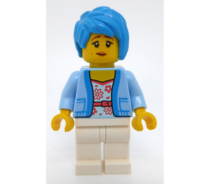 LEGO Female Rider with Dark Azure Hair Minifigure