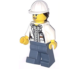 LEGO ženský Scientist s Bílá Víčko Minifigurka