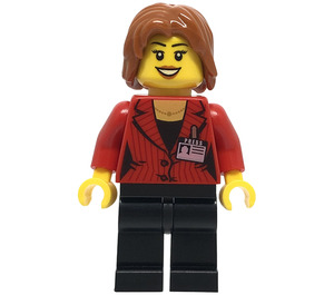 LEGO Female Train Passenger avec Press Badge Figurine