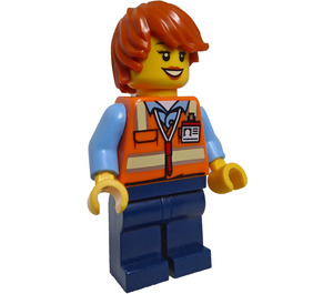 LEGO Female Training Jet Transporter Service Car Driver Minifigure