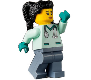 LEGO Kvinna Veterinarian med Stetoskop Minifigur